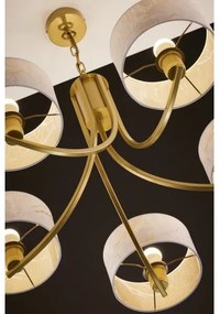 Jupiter 2097 - Luster na reťazi ARTHUR 5xE27/15W/230V biela/zlatá/mramorový dekor