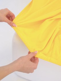 Jersey plachta Classic 120 x 200 cm – žltá