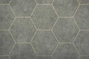 PVC podlaha Planet Treviso 597 sivá / zlatá