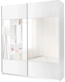 Skriňa Vario so zrkadlom biela 175 cm