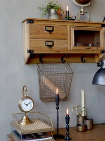 Mosadzný antik kovový košík Fil de fer Basket - 28*16*33 cm