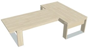 Stôl Verno+ S 200 x 300 cm s rokovacím prvkom, agát / vanilka