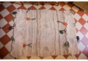 Krémový bavlnený detský hrací koberec 120x160 cm Veggie Garden – Lorena Canals