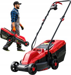 Silná elektrická kosačka 2200 W nastaviteľná Záhradná s košom, Ľahká