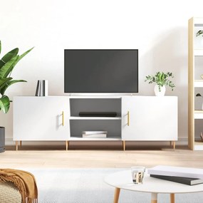 TV skrinka biela 150x30x50 cm kompozitné drevo 829084