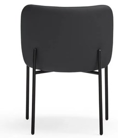 Čierne čalúnené jedálenské kreslá v súprave 2 ks Mogi – Teulat