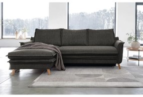 Tmavosivá rozkladacia rohová pohovka (ľavý roh) Charming Charlie – Miuform