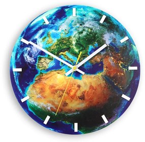 Nástenné hodiny Globe modré