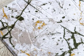 Koberec AKRYL DIZAYN 8986 slonová kosť/zelený