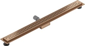 Mexen Flat, lineárny podlahový žľab 80 cm, M15, medená matná, 1C24080-15