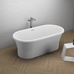 Polimat Akrylátová voľne stojaca vaňa Amona New 150x75 POLIMAT-Rozmery: 150x75, POLIMAT-Farba vane: Biela / grafit lesk