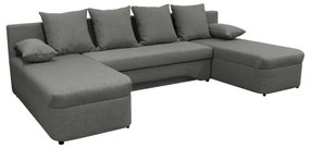 Univerzálna rozkladacia rohová sedacia súprava do U s úložným priestorom ALMEIDA antracit