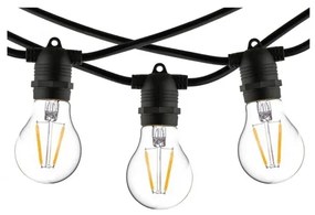 Nowodvorski 7872 Závesné-záhradné osvetlenie FESTOON LIGHTS E27, 15X15W, 9m, IP65, čierna