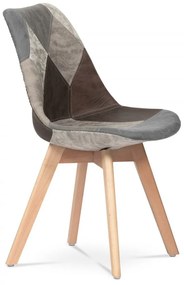 Jedálenská stolička BOLZANO III - masív buk, patchwork