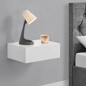 InternetovaZahrada Sada 2 závesných nočných stolíkov - biela