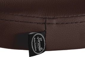 Barová stolička Ponte - koženka, chróm rám - Hnedá