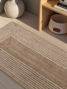 Hanse Home, Behoň Juno 106329 Natural White Brown, 80x200, hnedá, chodba / predsieň