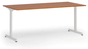 Kancelársky stôl PRIMO BETA, 1800 x 900 mm, biela podnož, čerešňa
