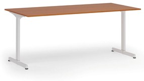 Kancelársky stôl PRIMO BETA, 1800 x 900 mm, biela podnož, čerešňa