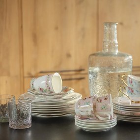 Ružová porcelánová šálka s tanierikom Laverne - Ø 15*8 / 250 ml