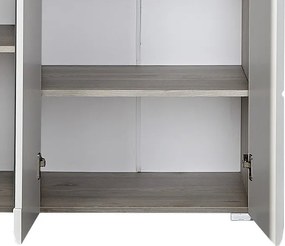 Skriňa Funny, dub strieborný/biela