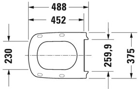 Duravit DuraStyle - WC sedátko 489x359 mm, biela 0060510000