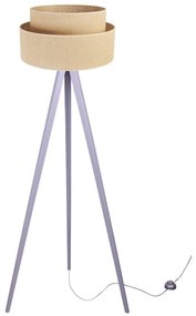 Podlahová lampa JUTA, 1x jutové tienidlo, (výber zo 6 farieb konštrukcie)