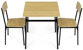 Autronic BONTEC Jedálenský set s 2 stoličkami, 70x70x76cm, mdf, divoký dub, AUT-O2121 OAK Farba: Hnedá