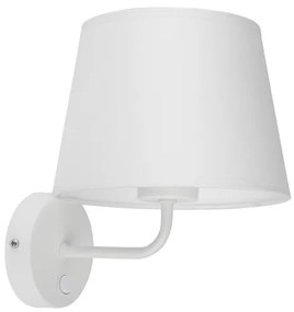 TK-LIGHTING Nástenná LED lampa s vypínačom FABRIZIO, biela