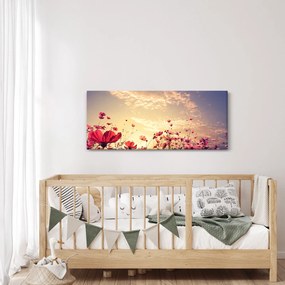 Obraz - Lúka s kvetmi (120x50 cm)