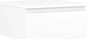 Mexen Orio, kúpeľňová skrinka 50 cm s hornou časťou, 1 zásuvka, biela matná, 91A10-05023-1-BFC01