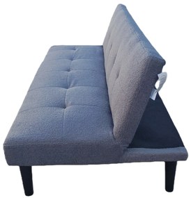 Rozkladacia pohovka BestBerg BBSB-10G / prémiová plyš / šedá