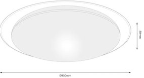LED stmievateľné stropné svietidlo SONIC LED/35W/230V 3000-6000K priemer 45 cm biela + diaľkové ovládanie