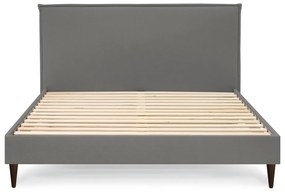 Tmavosivá dvojlôžková posteľ Bobochic Paris Sary Dark, 160 x 200 cm