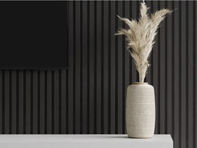 Mexen Lam-F, akustické stenové lamely 275 × 30 cm, plstený podklad 8 mm, technická dyha, eben čierny, S105-275307-3015-023