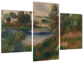 Obraz - Auguste Renoir, Landscape at Vetheuil, reprodukcia (90x60 cm)
