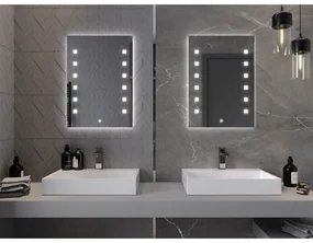 Mexen Ner, LED kúpeľňové zrkadlo s podsvietením 50x70 cm, 6000K, ochrana proti zahmlievaniu, 9809-050-070-611-00