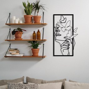 Nástenná dekorácia Butterfly Face Female čierna