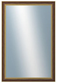 DANTIK - Zrkadlo v rámu, rozmer s rámom 80x160 cm z lišty ZVRATNÁ červenozlatá plast (3069)