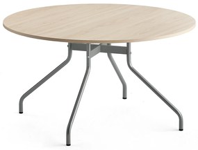 Stôl AROUND, Ø 1300 mm, breza, šedá