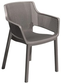 Záhradná plastová stolička ELISA - cappuccino