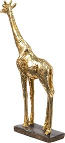 Zlatá dekoračná socha Žirafa - 15*4*21 cm
