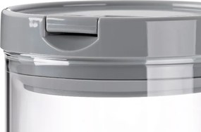 KELA Dóza ARIK sklo šedá H 15cm Ř 10,5cm 900 KL-12108, 0,9 l