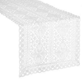 EUROFIRANY AŽÚROVÝ BEHÚŇ NA STÔL MARY 40X140 CM BIELY