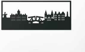 drevko Obraz Amsterdam Rozmer obrazu: 37 x 89 cm, Farba dekorácie: Čierna