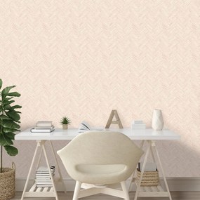 Tapeta elegantná béžová textúra košíkovej väzby