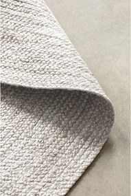 Biely obojstranný/ručne tkaný jutový okrúhly koberec ø 140 cm Braided – Hanse Home