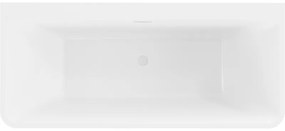 Mexen Volta, voľne stojaca nástenna vaňa 170 x 75 cm, biela-čierna, biely prepad, 51131707575-20