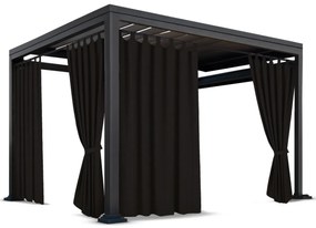 Dekorstudio Záhradný záves do altánku na pútkach ZMOS - 11 čierny Rozmer závesu: 155x200cm