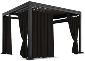 Dekorstudio Záhradný záves do altánku na pútkach ZMOS - 11 čierny Rozmer závesu: 155x200cm